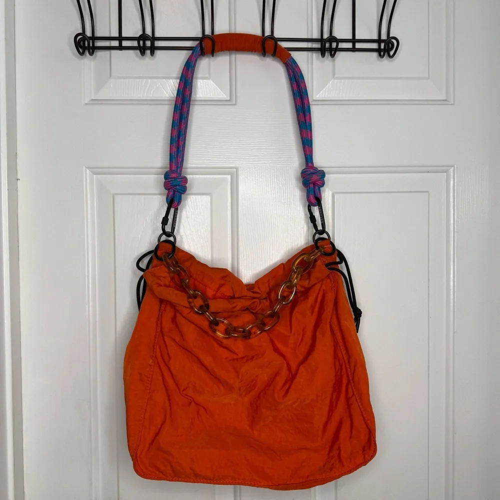 Rotunda Sant Hobo Bag- Orange - Picture 9 of 15